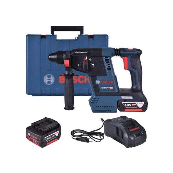 Martelete Perfurador Rompedor 18V Com Maleta 2 Baterias GBH 18V-26 Bosch-81e2feb9-2893-402b-9db6-fdfc00d77716