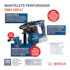 Martelete Perfurador Rompedor SDS Plus 18V Brushless + 2 Baterias e Maleta GBH 185 LI Bosch 