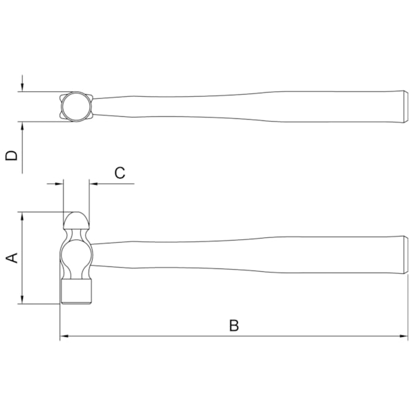 Martelo Bola com Cabo de Madeira 400g Tramontina Pro-e57744d5-6440-4cad-af76-0767bd817385