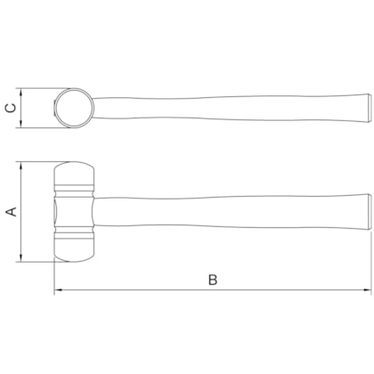 Martelo com Bordas Plástica Abs 40mm Tramontina-5843cb14-74c9-4ce8-ac97-e42c3b9ec78a