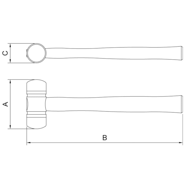 Martelo com Bordas Plástica Abs 40mm Tramontina-15e6fe43-267f-406d-9cc1-e4c02599edd3