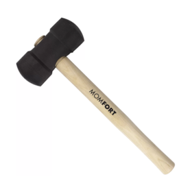 Martelo de Borracha Preto de 40mm 805005 Momfort