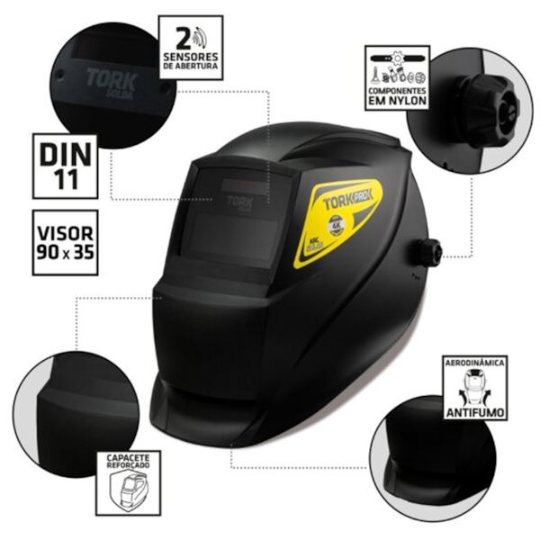 Máscara de Solda Arc Solar Vision 4K MSEA-601 Supertork-33890c82-57db-4f18-85f2-6e6c131fa1b7