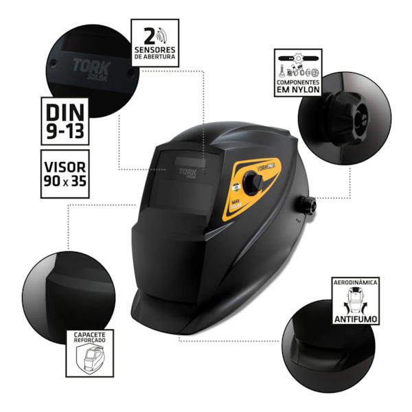 Máscara de Solda Automática Mak Solar 4k MSEA-701 + Bateria e Lentes Supertork-29777cf0-4226-4ed7-b3d5-1b20eebadac8
