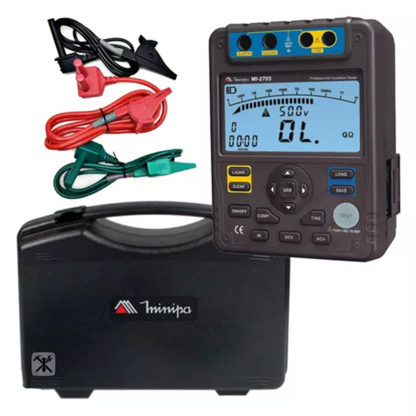 Megômetro Digital 5Kv DC CATIII 600V MI-2705 MInipa-28ac3157-bcf5-435b-aa93-39cb3df2bbd1