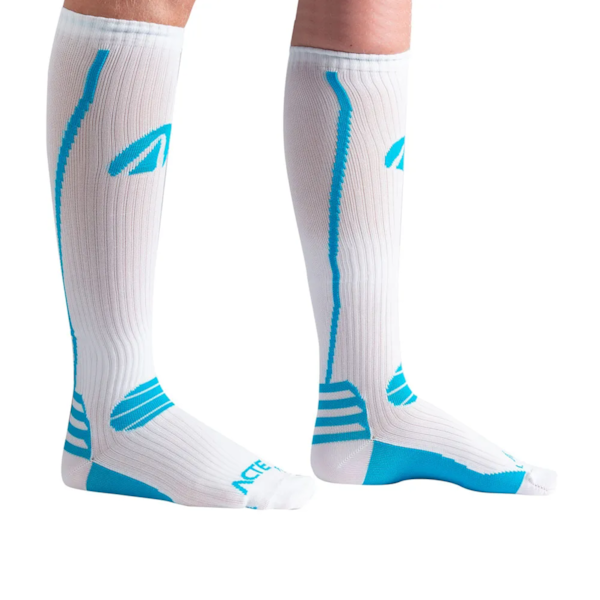 Meia de Compressão Fitness Branco e Azul Tamanho 33-38 F1-BA Acte Sports-66ef09a6-57b5-42c9-8d03-399be7740255