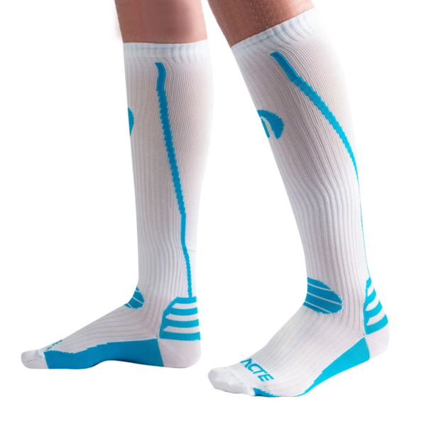 Meia de Compressão Fitness Branco e Azul Tamanho 33-38 F1-BA Acte Sports-b591e551-2774-4730-b95a-1308405963d8