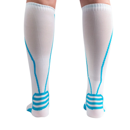 Meia de Compressão Fitness Branco e Azul Tamanho 33-38 F1-BA Acte Sports-ad0f9d27-66ca-4621-beb2-2853e39ace8e