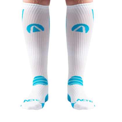 Meia de Compressão Fitness Branco e Azul Tamanho 33-38 F1-BA Acte Sports-34ebaa87-2cab-4302-9fd7-0de9a0b8b892