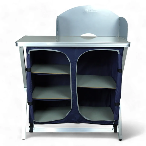 Mesa Cucina Com 5 Prateleiras Estrutura em Alumínio e Tampa MDF + Bolsa Para Transporte MDF Nautika-cc82edad-6d13-4808-89c8-598a062c6b12