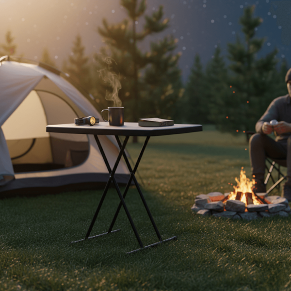 Mesa Dobrável Portátil Preta Com Ajuste de Altura 76cm Bel-073258bf-6c9b-4980-be20-e070152657c1