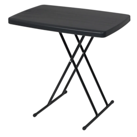 Mesa Dobrável Portátil Preta Com Ajuste de Altura 76cm Bel