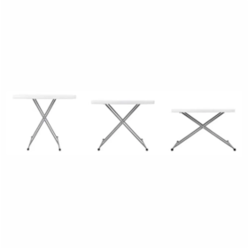 Mesa Dobrável Robust Ajustável Branco 80cm 291101 Nautika