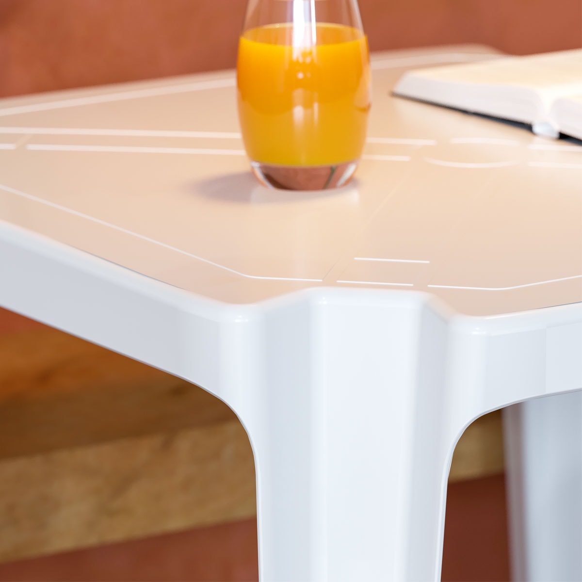 Mesa Quadrada Coruripe 70cm em Polímero Branca Solplast | Ultra