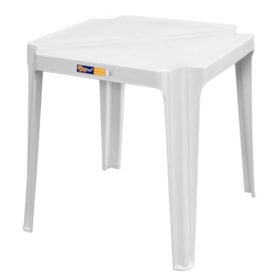 Mesa Quadrada Coruripe 70cm em Polímero Branca Solplast