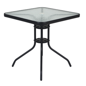 Mesa Quadrada Petrópolis Preta 70X70cm 6307 BELFIX