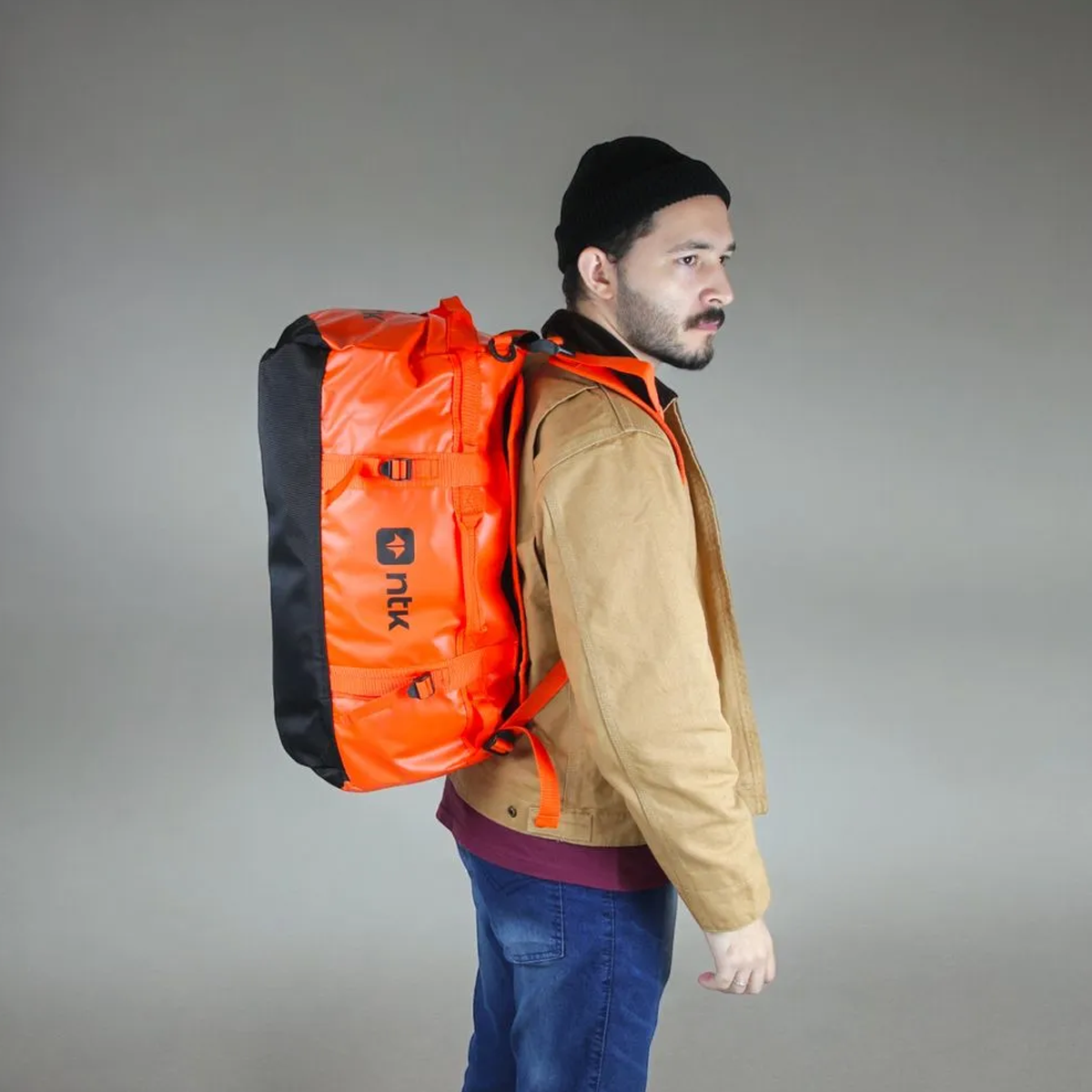 Mochila Duffle Bag 50L Amarela para Viagens Camping Nautika