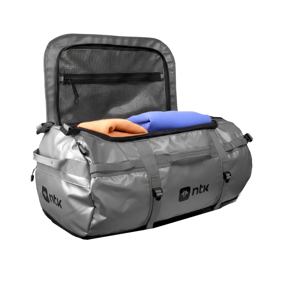 Mochila Duffle Bag 50L Cinza para Viagens Camping Nautika | Ultra