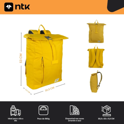 Mochila Foxy 20L em Poliéster Amarela 202052-AM Nautika-e53eb575-673d-4617-956b-cf7ea1e845ef