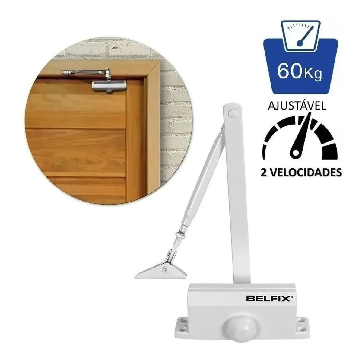 Mola Aérea Para Portas de 60kg Branca 206001 Belfix | Ultra Maquinas