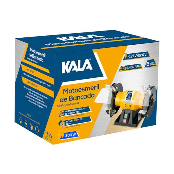 Moto Esmeril de Bancada 6 300W Bivolt 342203 Kala-2208b913-3320-4bd7-9d1c-876bad5f756a