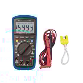 MULTIMETRO DIGITAL 5/6D/TRUE RMS/TESTE TENSAO CAT III ET-1649 MINIPA