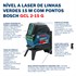 Nível a Laser de linhas verdes 15 metros com pontos Bosch GCL 2-15 G em Maleta