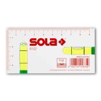 Nível de Acrílico Bolha Verde R 102 - SOLA-f700d703-f590-4116-89c5-d814a9577d40