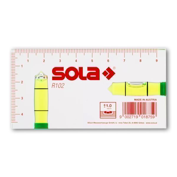 Nível de Acrílico Bolha Verde R 102 - SOLA-188b0b33-afd0-4269-8704-88a3f5011c1a