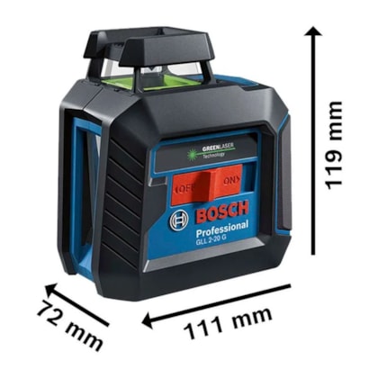 Nível Pro a Laser Cruzado + 4 Pilhas AA GLL 2-20 G Bosch-b0d08ec3-c5c9-437b-8f00-190e7e841ce3