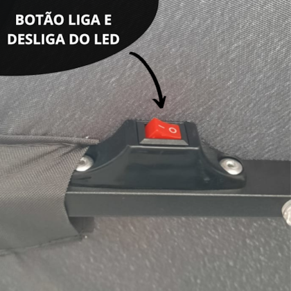 Ombrellone Central Articulado com LED 2,70m Cinza IWOBCAL270CZ Importway-736dc07b-d357-40c5-acdb-b16437851787