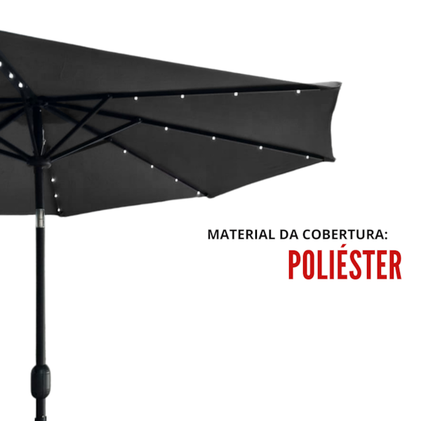 Ombrellone Central Articulado com LED 2,70m Cinza IWOBCAL270CZ Importway-1863a817-566a-4f95-b5e5-0469e23afaac