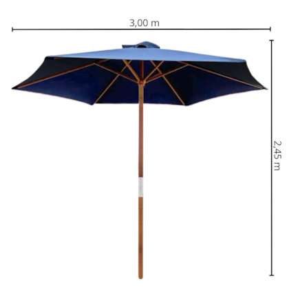 Ombrellone Central Madeira 3,0m Azul IWOBCM300AZ Importway-85376f6f-21b4-43d8-9b8f-68d336b9b8b5