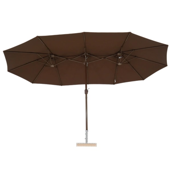 Ombrellone Central Retangular Quiosque Oversize 4,50m Marrom 12412 Bel Fix-b54d3e85-3693-4b68-9ffe-f067ccc660a8