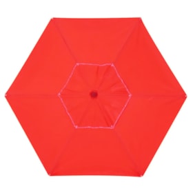 Ombrellone Itapema Bagum Haste de Madeira 2,00m Vermelho 201604 Bel Fix