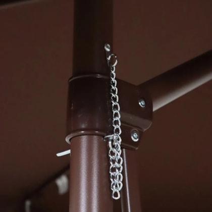 Ombrellone Oslo Suspenso Regulável com Alavanca 3,00m Marrom 820100 Bel Fix-31799efc-1ed8-4ab2-b988-c9e4f95e59b5