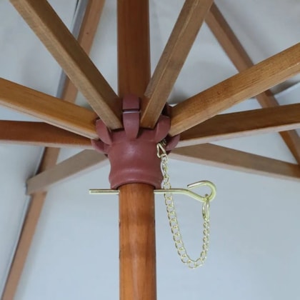 Ombrellone Positano Bagum Haste de Madeira 2,40m Bege 240806 Bel Fix-6898c79f-f80b-45bc-ae69-8af62bda8949