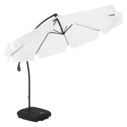 Ombrellone Suspenso Giratório 360° Búzios 3,0m Branco C/Base 50 Lts 891001 Bel-430dbadf-e6aa-4cb7-95e0-21667f3e5550