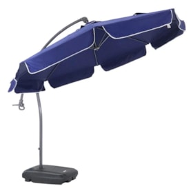 Ombrellone Suspenso Giratório 360° Búzios 3m Azul C/Base 50 Lts 891002 Bel