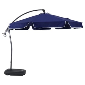 Ombrellone Suspenso Giratório 360° Búzios 3m Azul C/Base 50 Lts 891002 Bel