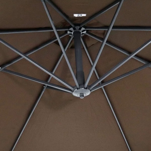 Ombrellone Suspenso Giratório 360° Búzios 3m Marrom C/Base 50 Lts 891012 Bel-4d6f6c67-dadb-449a-8bae-fea44f843647