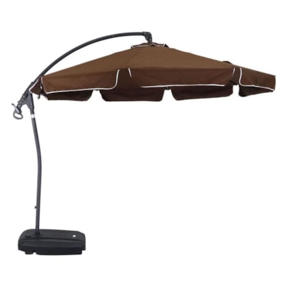 Ombrellone Suspenso Giratório 360° Búzios 3m Marrom C/Base 50 Lts 891012 Bel-ad877771-df30-4cad-85eb-a27968699c49