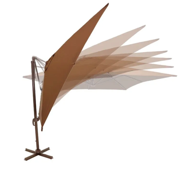 Ombrellone Suspenso Ravello Alumínio 3x4m Marrom + Base de 100 Litros C/Rodas 892212 Bel-0f492334-e23f-4f82-9902-fb2be5e2b786