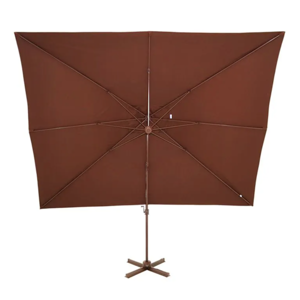 Ombrellone Suspenso Ravello Alumínio 3x4m Marrom + Base de 100 Litros C/Rodas 892212 Bel-6c8cbba2-34a0-4d5d-8870-8bb7a290913e