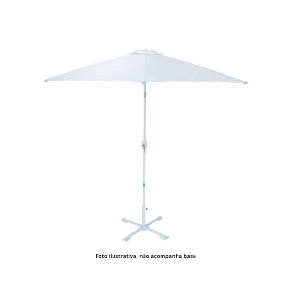 Ombrelone Milano 250 em Alumínio e Poliéster PVC Sem Base Branco Nautika-9d53d7e3-19af-4775-a2a7-61513f085386