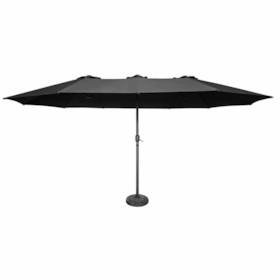 Ombrelone Retangular Duplo 4,5M Tecido Impermeável Preto 337909 Kala