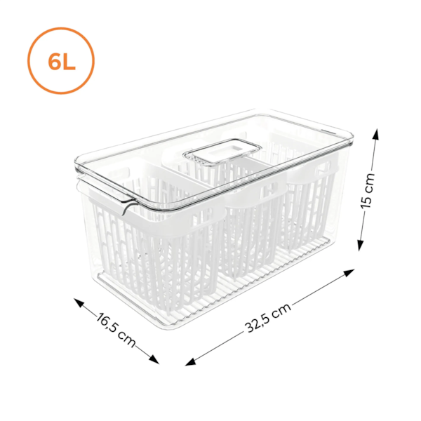 Organizador de Geladeira 3 Cestos Dry 6LT 101863009 Coza -438c1ce2-57ed-4101-9ec5-ff4f618a03f6