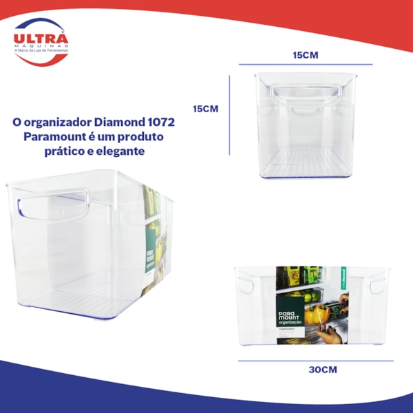 Organizador Diamond 30x15x15cm 1072 Paramount-23fe2ccd-a439-44ec-a821-3e478fa0895d