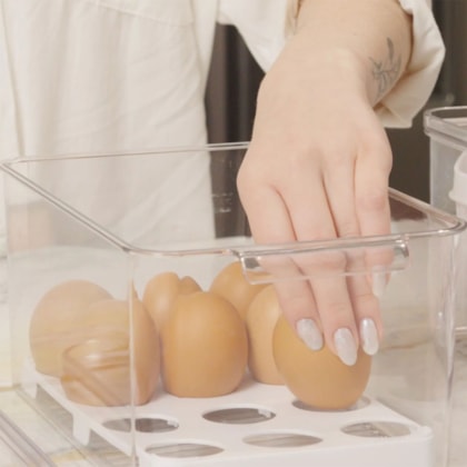 Organizador Para Ovos Dry Cristal Com Tampa Até 24un. Branco 10198/3009 Coza-bb77acbf-bd94-4287-b806-5e80c707ce5f