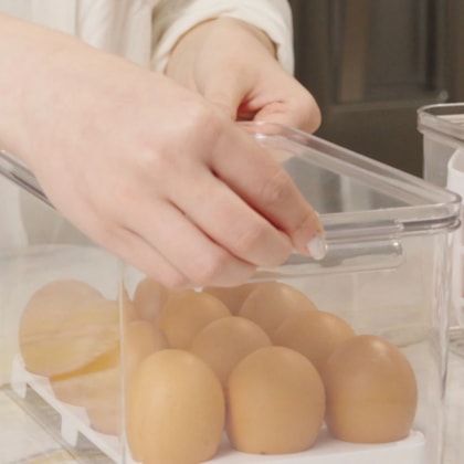 Organizador Para Ovos Dry Cristal Com Tampa Até 24un. Branco 10198/3009 Coza-2449c850-56a8-4b86-a18e-74a75f75853e